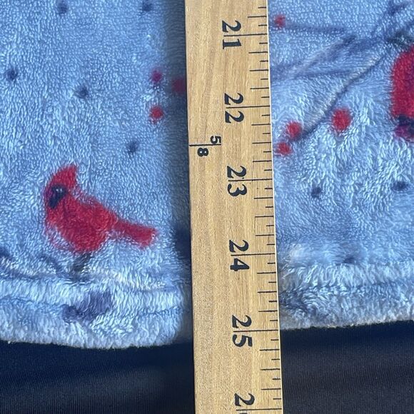 PinkK Womens Sweater Plus Size 2X Fleece Cardinal Bird Nature V-neck Soft - Picture 11 of 11